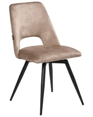 Set di 2 sedie da pranzo HALLETT Velluto Beige_1041306