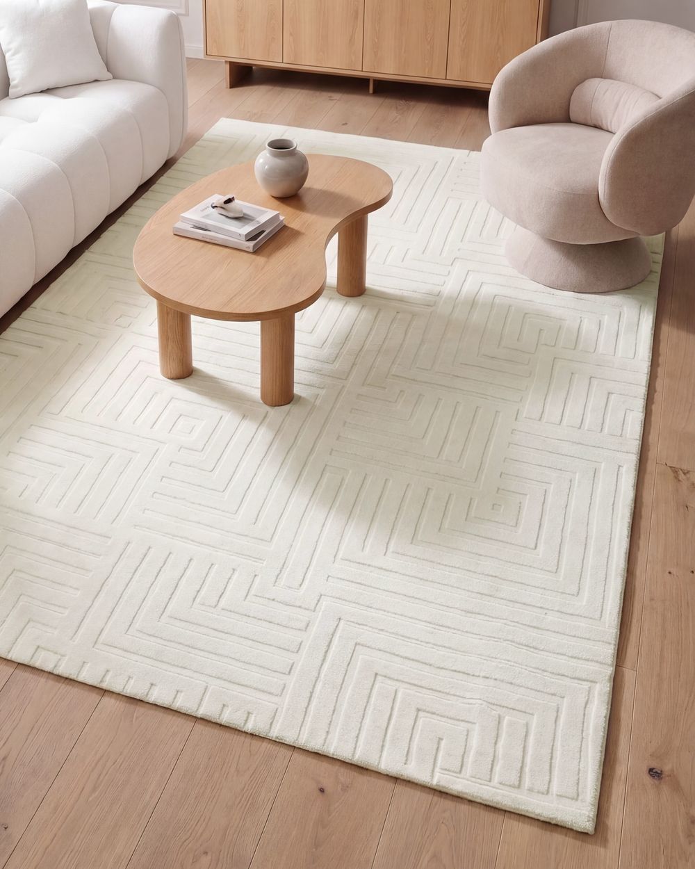 Rug TAMIREL Off-White 160 x 230 cm