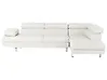 Corner Sofa NORREA Faux Leather White Left Hand