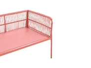Garden Corner Sofa 3 Seater ONZO with Tables Metal Red Right Hand_1084400