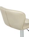 Set of 2 Faux Leather Swivel Bar Stool Beige VALETTA_782074