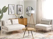Living Room Set 3 Seater VESTFOLD Fabric Light Beige_930349