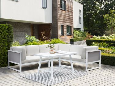 Loungesett Venstrevendt Aluminium Off-white CASTELLA/FRATTE