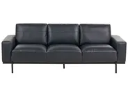 Set da salotto 6 posti SOVIK Pelle sintetica Nero_1041371
