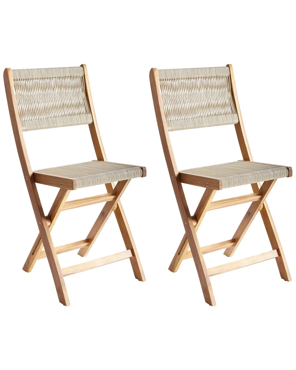 Set bistrot Pieghevole PROSSEDI Legno d'acacia Beige_956695