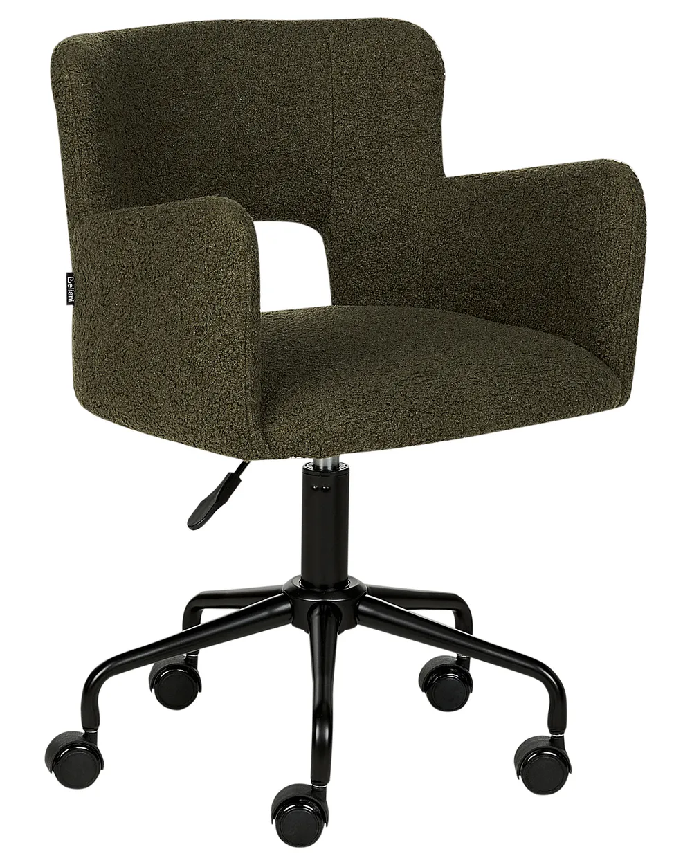 Desk Chair SANILAC II Boucle Dark Green_1023750