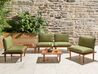 4 Seater Certified Acacia Wood Garden Sofa Set Olive Green FRASCATI_920437