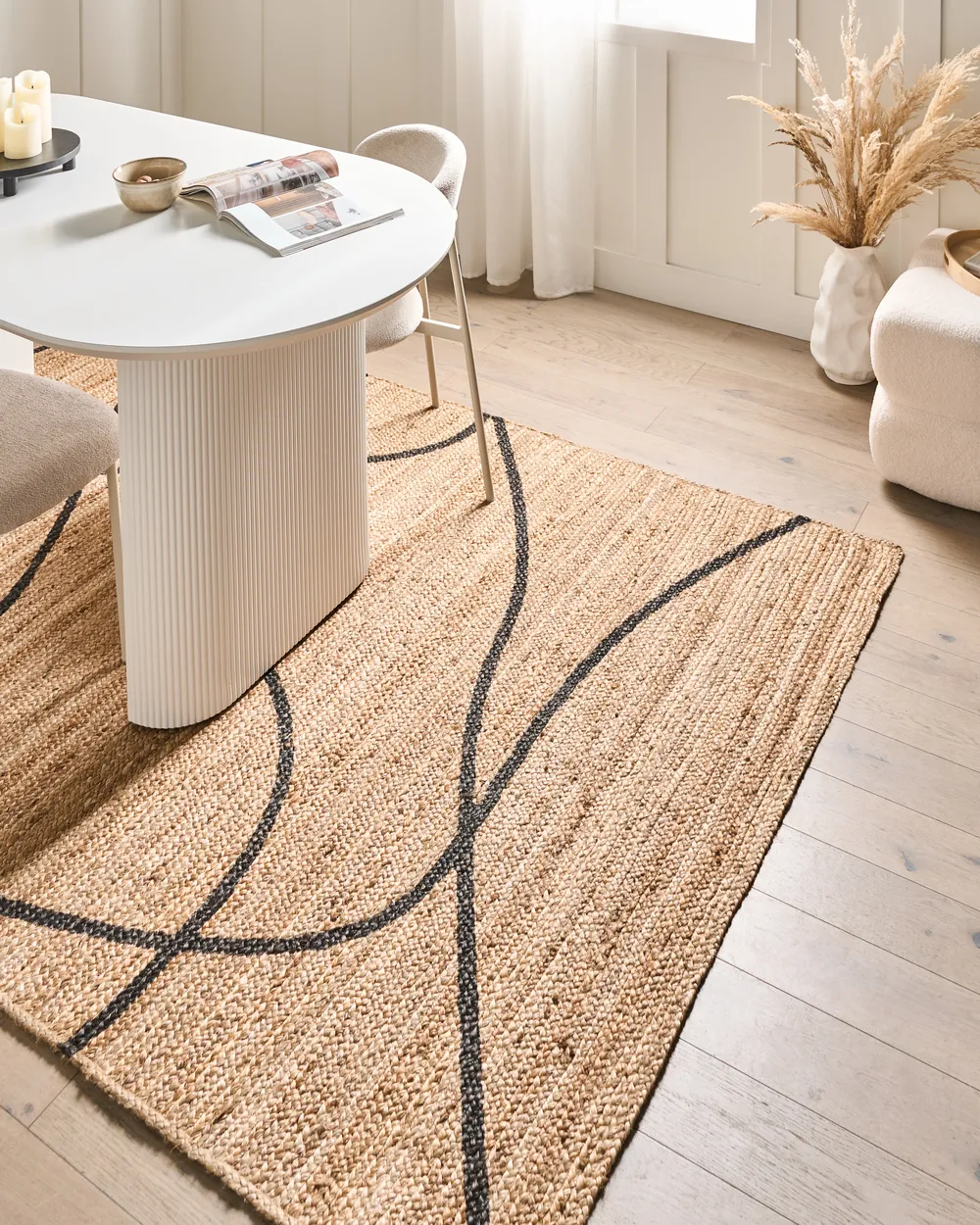 Tappeto GHOTA Beige 160 x 230 cm Iuta_1040382
