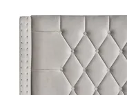 Ottoman Bed LUBBON Velvet Light Grey 140 x 200 cm (EU Double)_833906
