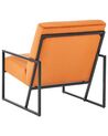 Sessel Samtstoff orange / schwarz DELARY_934737