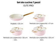 Set di 7 padelle ELITE PRO Rosa pastello_992839