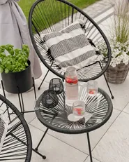 Garden Chair ACAPULCO II PE Rattan Black_883365