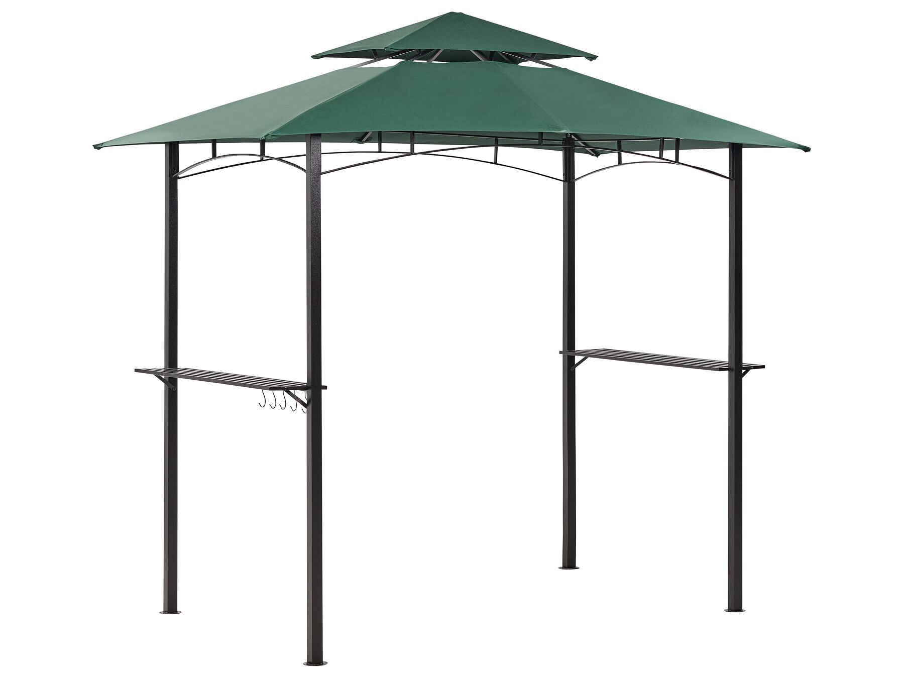 Gazebo acciaio e tessuto verde scuro 240 x 148 cm NARO_851671