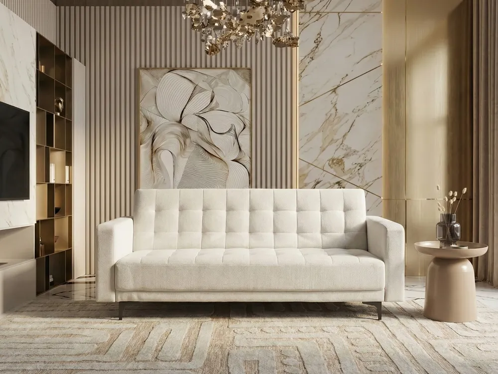 Kanapéágy 3 személyes ABERDEEN  Törtfehér