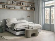 Adjustable Bed Fabric VICEROY 180 x 200 cm (EU Super King) Light Grey_1062005