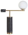 Marble Table Lamp Black and Gold HONDO _866942