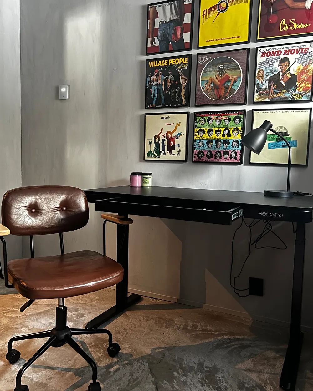 Desk Chair ALGERITA Faux Leather Brown - Main Image