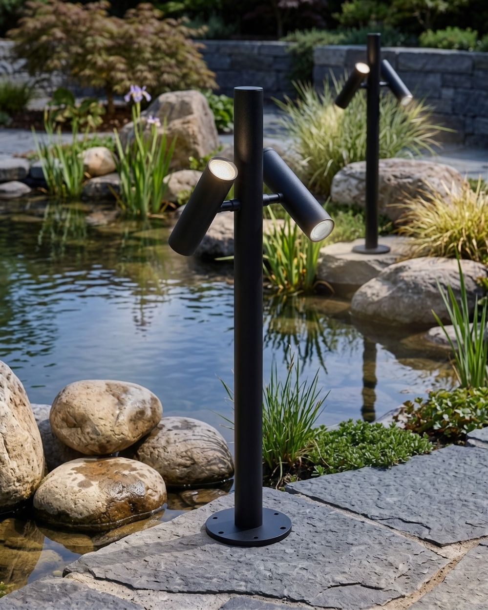 Outdoor LED Bollard Lamp FLUVIA Black