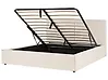 Ottoman Bed MOISSAC Fabric Beige 180 x 200 cm (EU Super King)