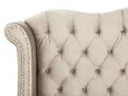Bett mit Lattenrost Samtstoff AYETTE 140 x 200 cm Beige_832207