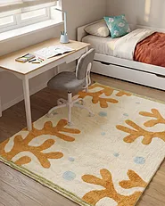 Kids Rug JAJPUR  Light Beige 140 x 200 cm Cotton_1155039