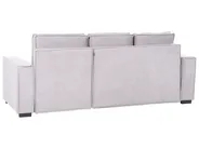 Corner Sofa Bed 3 Seater EDANE with Storage Fabric Grey Left Hand_1057220
