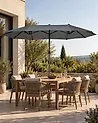 Patio Parasol 460 cm SIBILLA Grey
