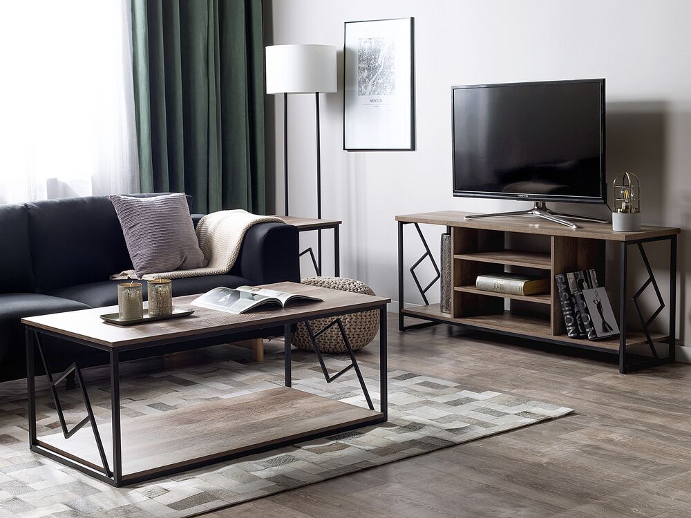 TV Stand FORRES Brown/ Black