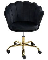 Desk Chair MONTICELLO Velvet Black_1025020