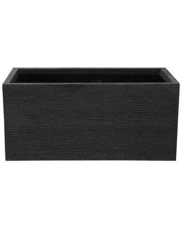 Flower Pot Fibre Clay Black 80 x 37 x 38 cm MYRA