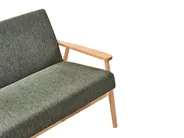 Divano 2 posti ESRUM Tessuto Marrone chiaro/Verde_1015806