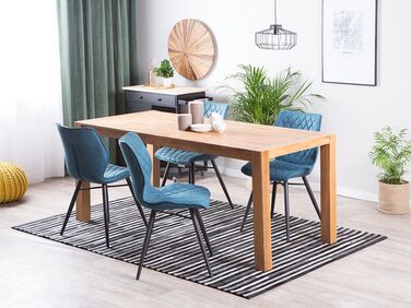 Oak Dining Table 150 x 85 cm Light Wood NATURA