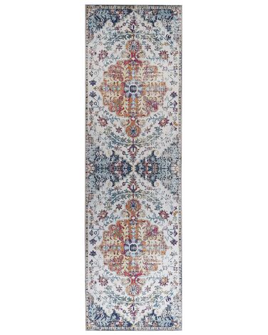 Teppich mehrfarbig orientalisches Muster 60 x 200 cm Kurzflor ENAYAM
