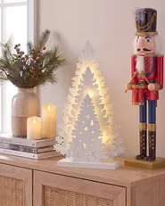 Christmas Decoration LED EMMESAN 33 cm Christmas Tree White_1020512