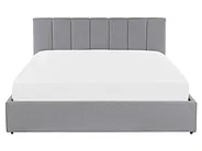 Lit ottoman DREUX Tissu Gris clair 160 x 200 cm_793230