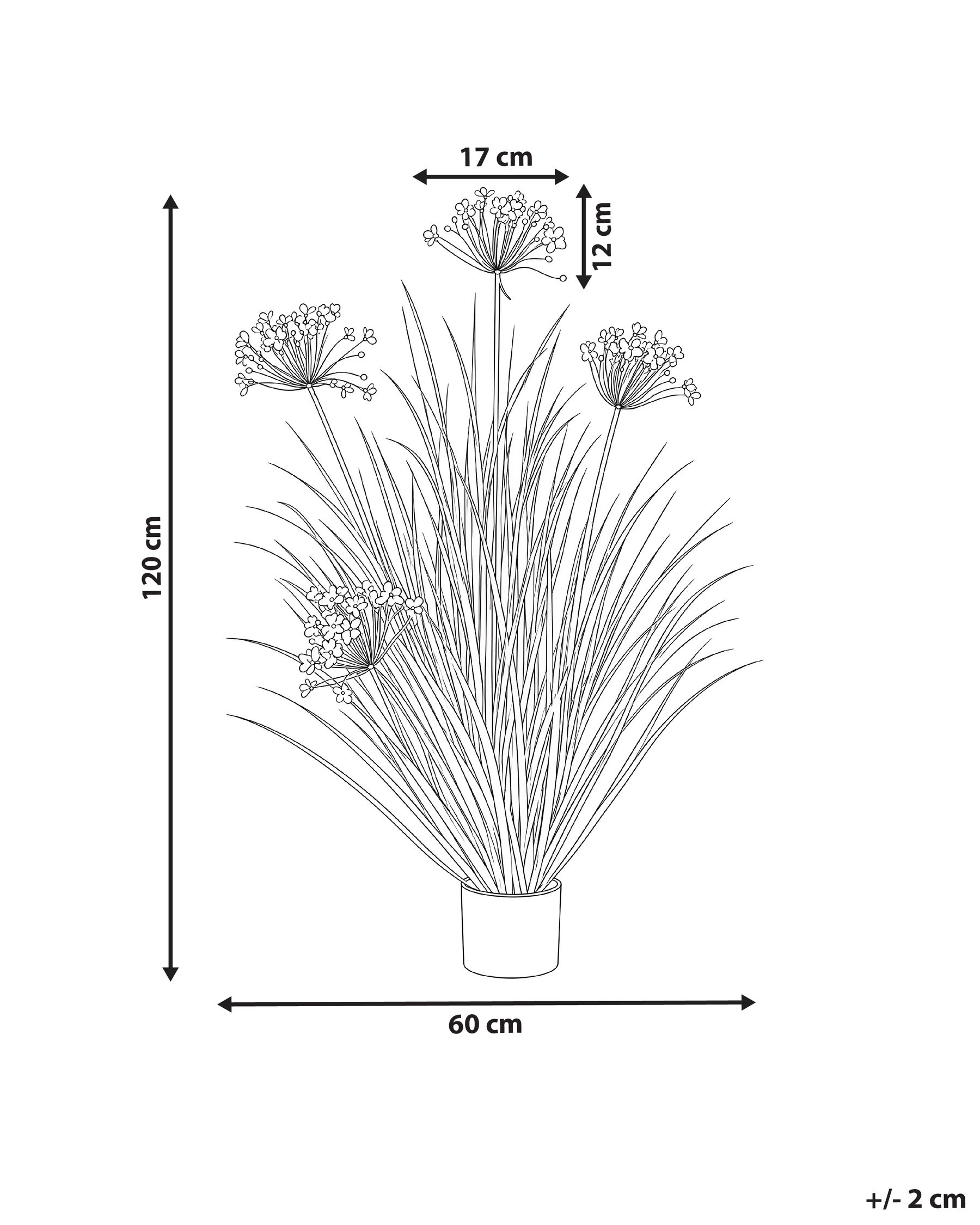 Sztuczna roślina ONION GRASS 120 cm Biały_1090760