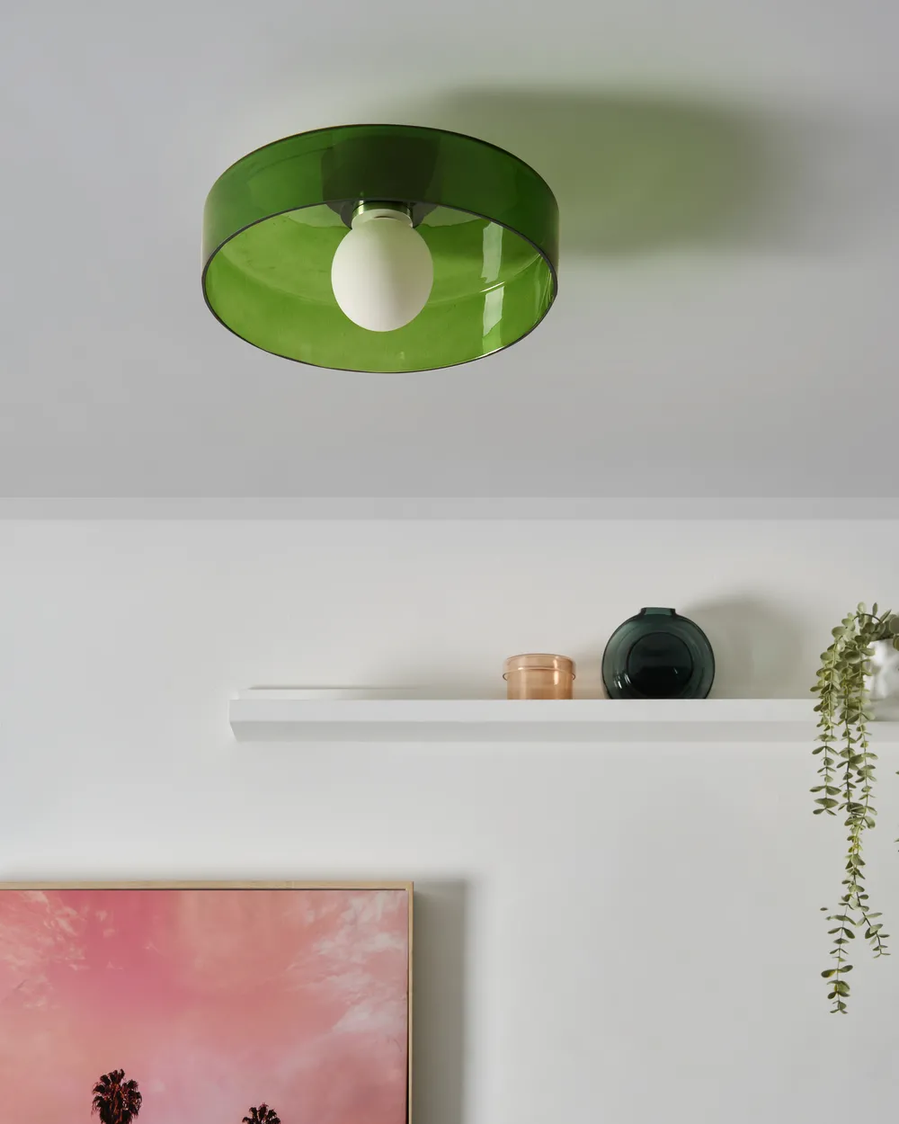 Ceiling Lamp LUGUSE Glass Green_987609