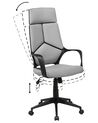 Cadeira de escritório em tecido preto e cinzenta DELIGHT_754900