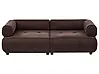 Sofa 3 Seater SALLA Fabric Dark Brown
