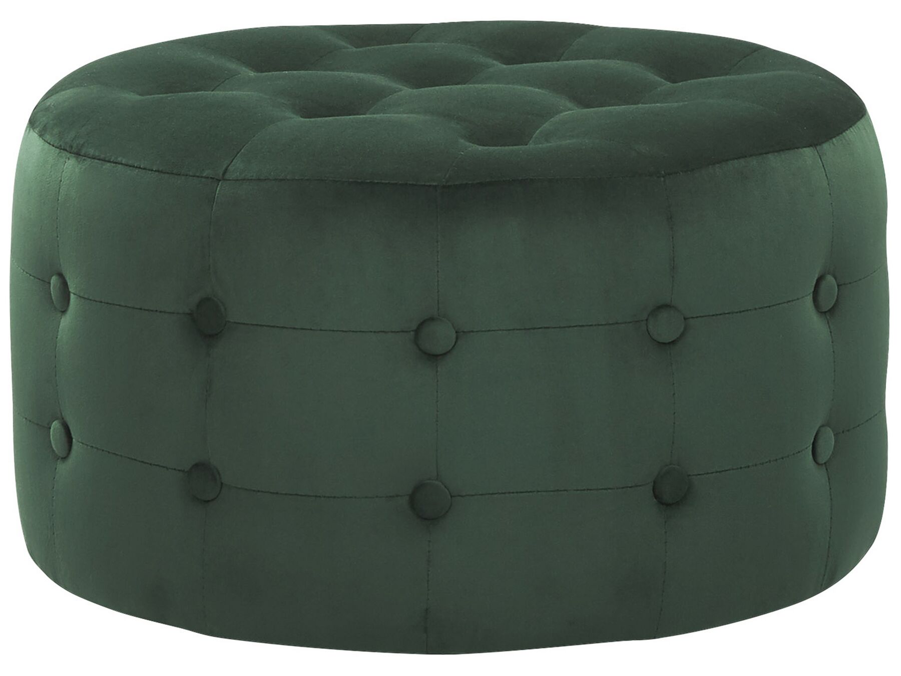 Pouf poggiapiedi ottomano in tessuto verde scuro TAMPA_816576