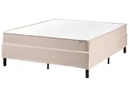 Divan Bed without Headboard Fabric COUNTESS 140 x 200 cm (EU Double) Beige_1054147
