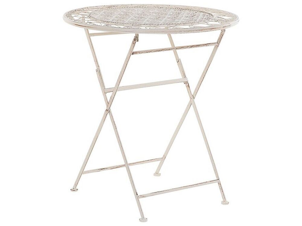 Bistro Table TRIESTE 70 cm 70 cm Metal Light Beige
