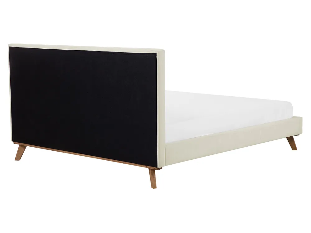 Bett mit Lattenrost Chenillegewebe TALENCE 160 x 200 cm Hellbeige_732370