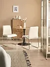 Set of 2 Dining Chairs KIRON Faux Leather White