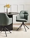 Set of 2 Dining Chairs Swivel MIRA Green
