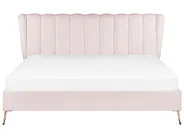 Bett mit Lattenrost Samtstoff MIRIBEL 180 x 200 cm Pastellrosa_870553