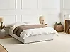 Ottoman Bed without Headboard DINAN Fabric Off-White 140 x 200 cm (EU Double)