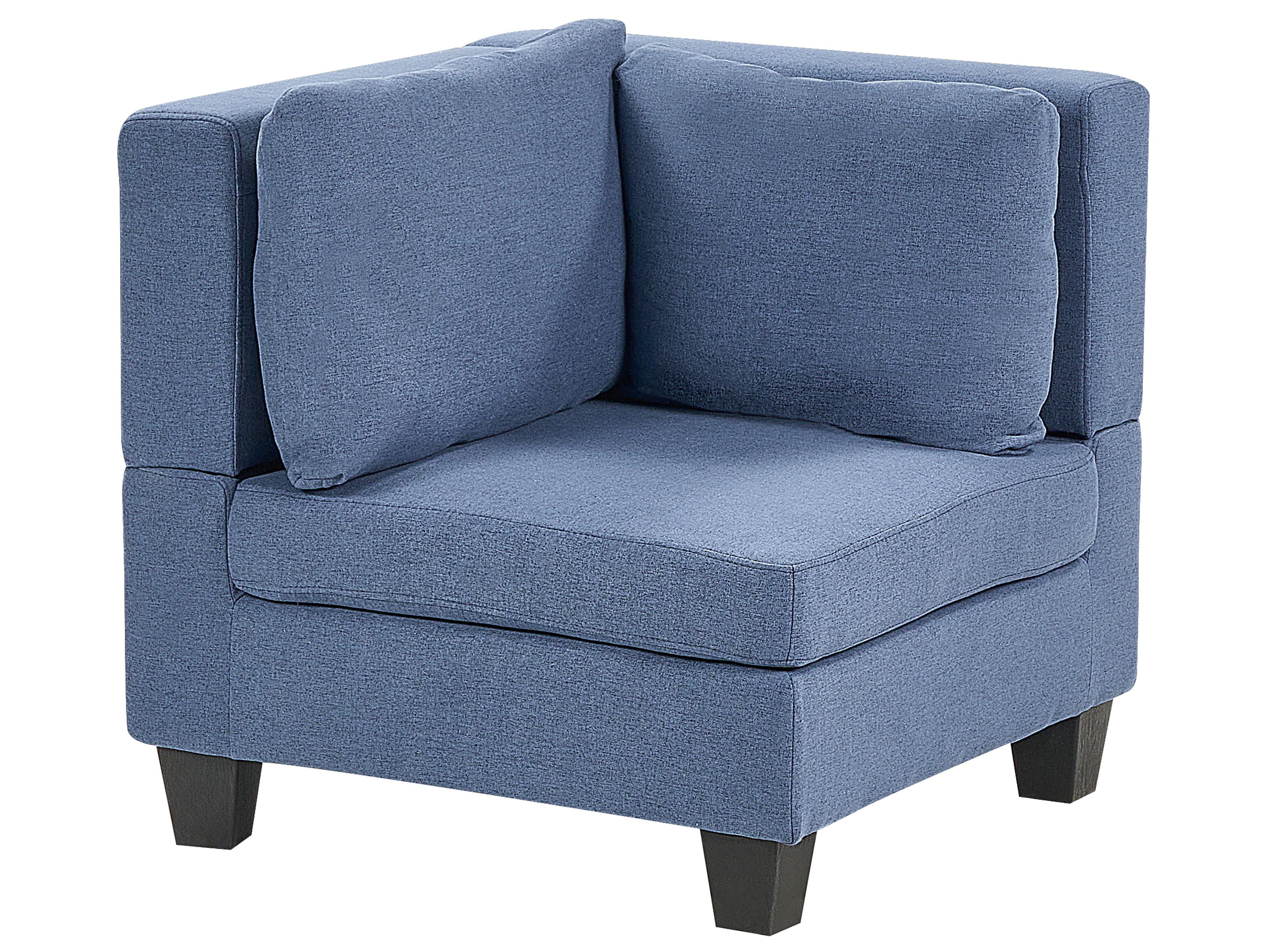 4 Seater Right Hand Modular Fabric Corner Sofa Blue UNSTAD Beliani.pl