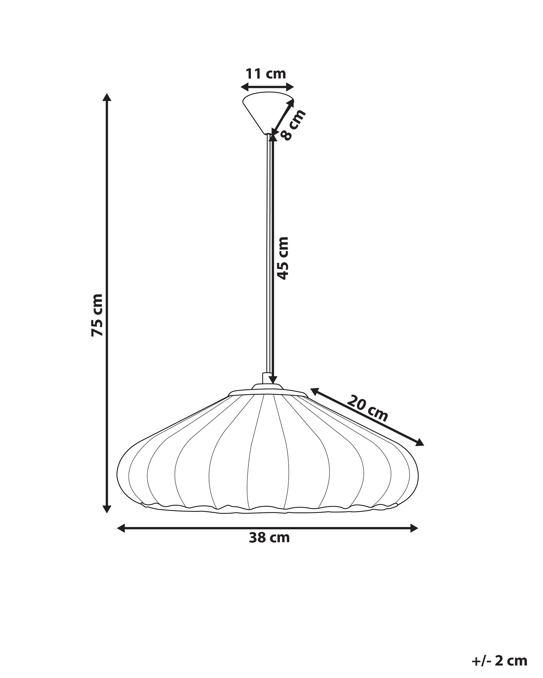 Pendant Lamp ZULIA Synthetic Material White_956589