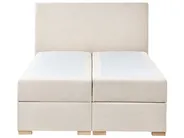 Boxspringbett mit Stauraum MAJOR Stoff Hellbeige 120 x 200 cm_1028002